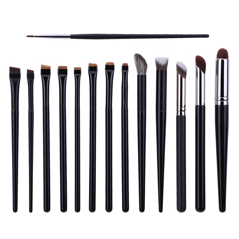 Black Detail & Contour Brush Set (14 pcs)